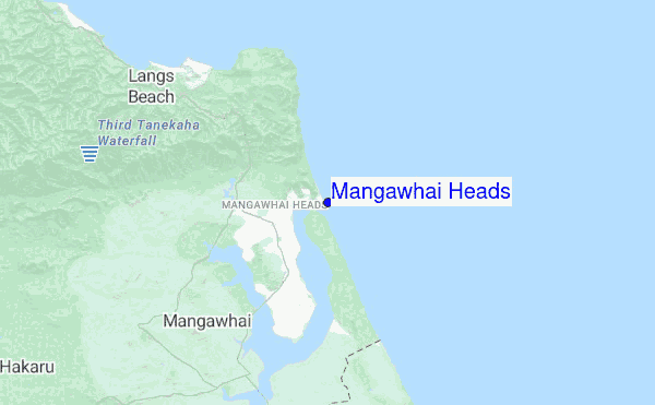 Mangawhai Heads location map