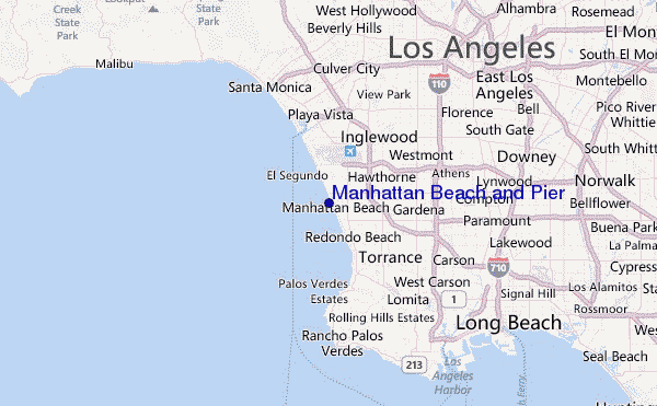 Manhattan Beach and Pier Location Map