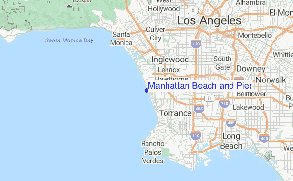 Manhattan Beach and Pier Location Map