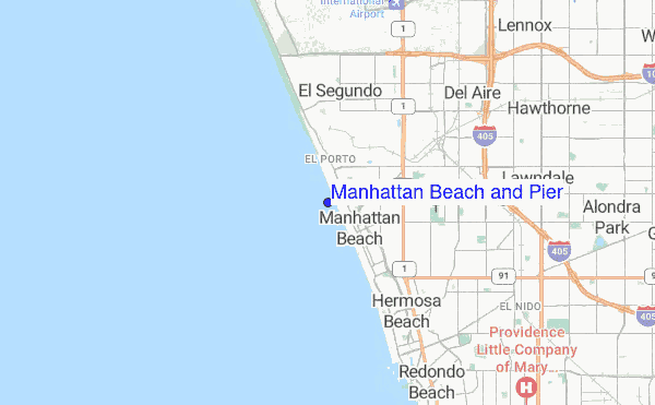 Manhattan Beach and Pier location map