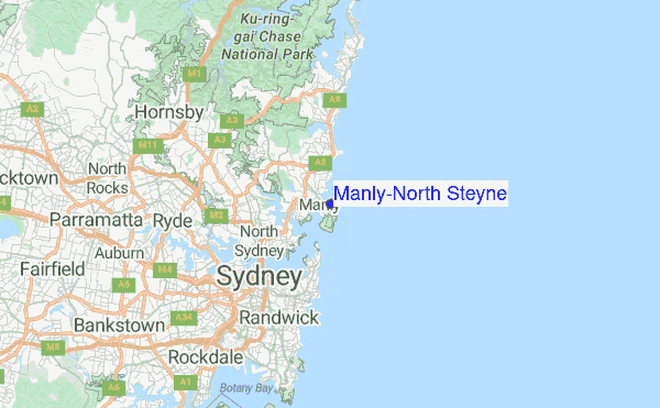 Manly-North Steyne Location Map