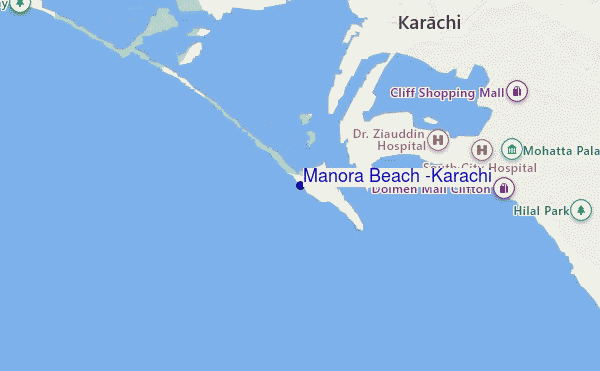 Manora Beach (Karachi) location map
