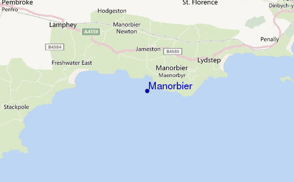 Manorbier location map