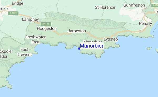 Manorbier location map