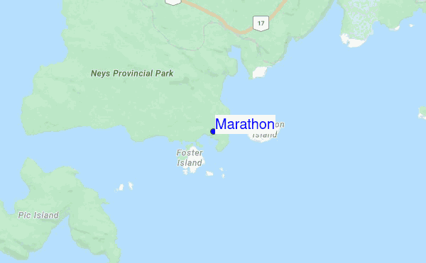 Marathon location map