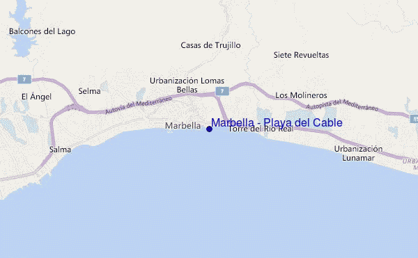 Marbella - Playa del Cable location map