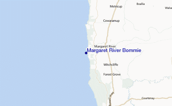 Margaret River Bommie Location Map