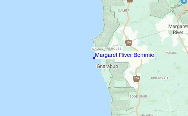 Margaret River Bommie location map