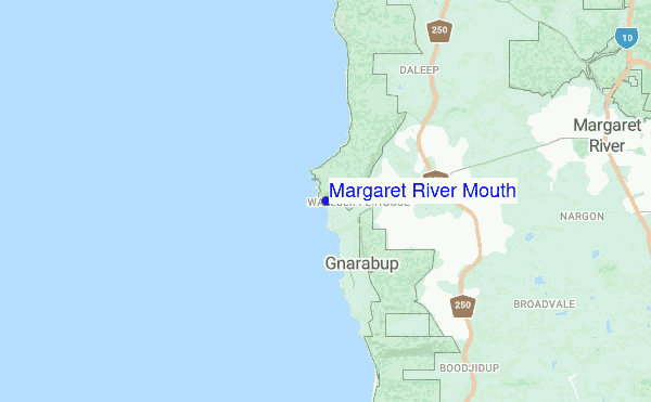 Margaret River Mouth location map