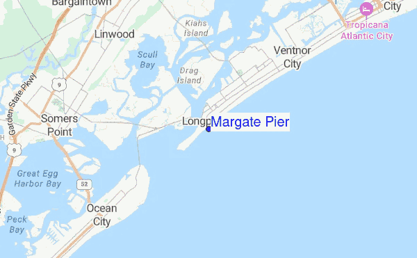 Margate Pier location map