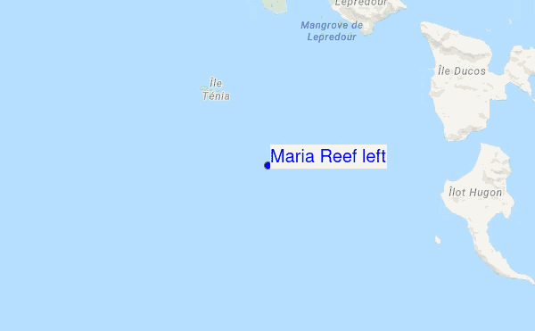 Maria Reef left location map