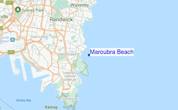 Maroubra Beach location map