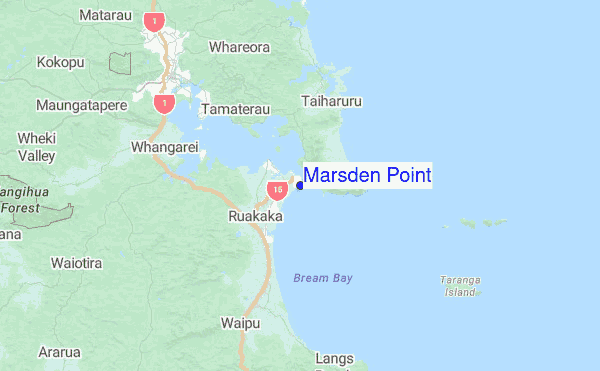 Marsden Point Location Map