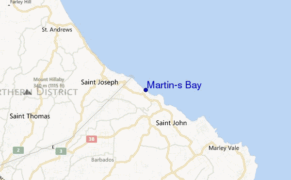 Martin's Bay location map