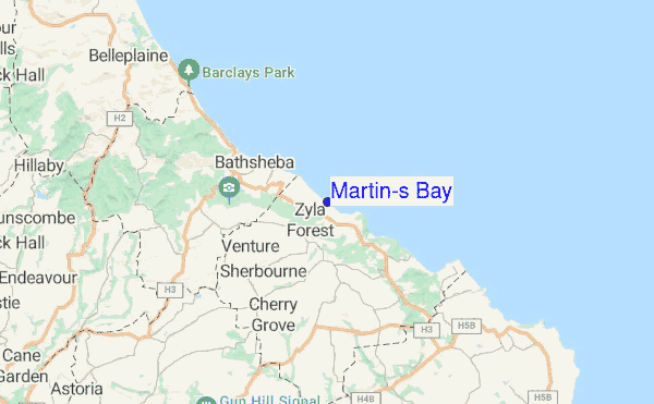 Martin's Bay location map