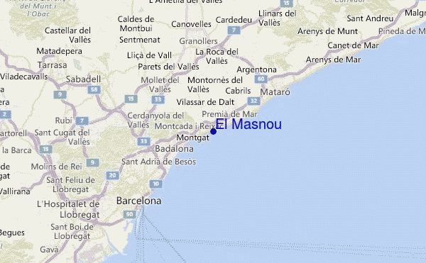 El Masnou Location Map