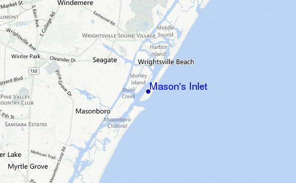 Mason s Inlet location map