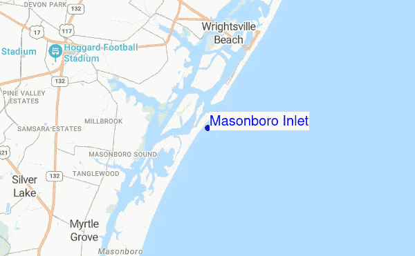 Masonboro Inlet location map