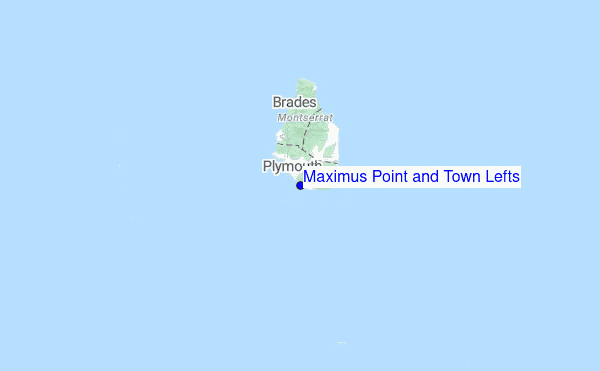 Maximus Point and Town Lefts Location Map