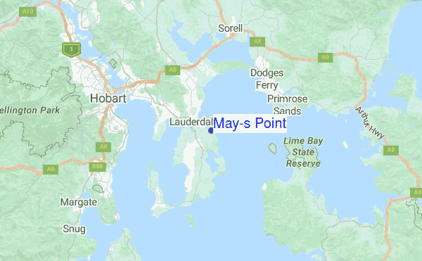 May's Point Location Map