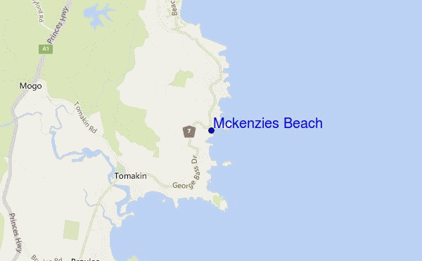 Mckenzies Beach location map