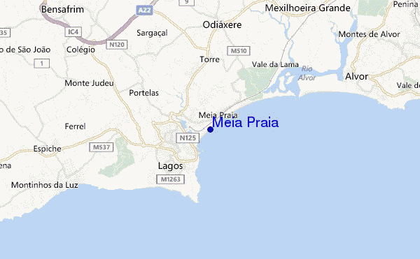 Meia Praia location map