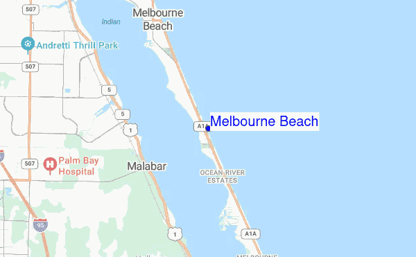 Melbourne Beach location map