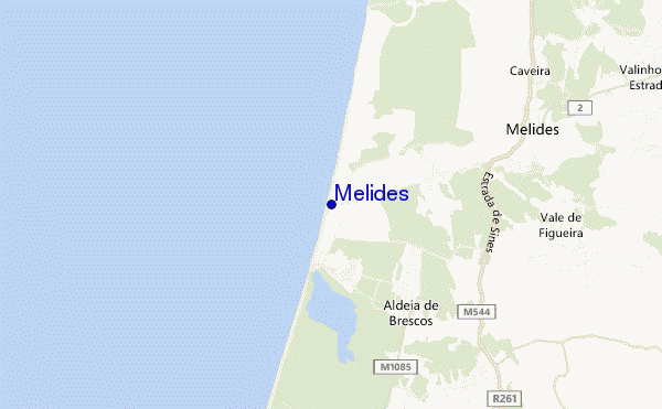 Melides location map