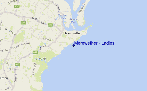 Merewether - Ladies location map