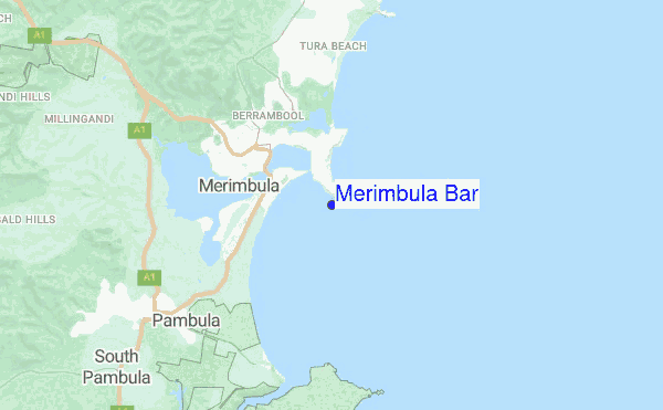 Merimbula Bar location map