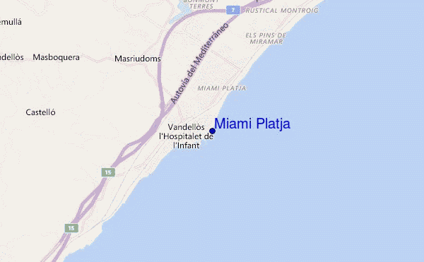 Miami Platja location map