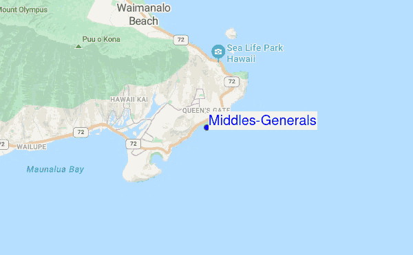 Middles/Generals location map