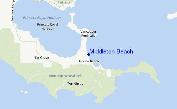 Middleton Beach location map