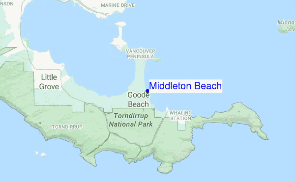 Middleton Beach location map