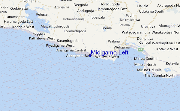 Midigama Left location map