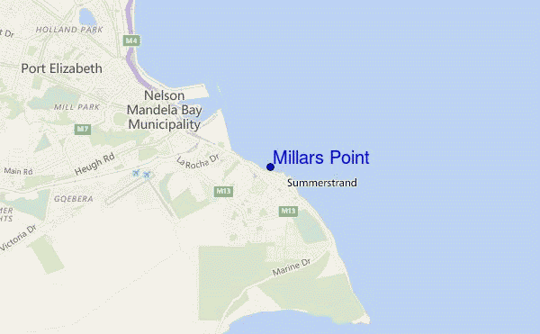 Millars Point location map