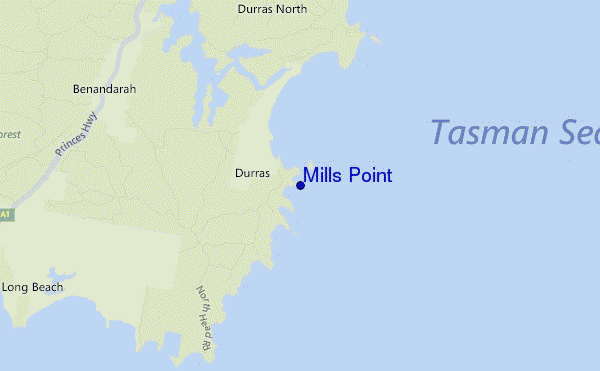 Mills Point location map