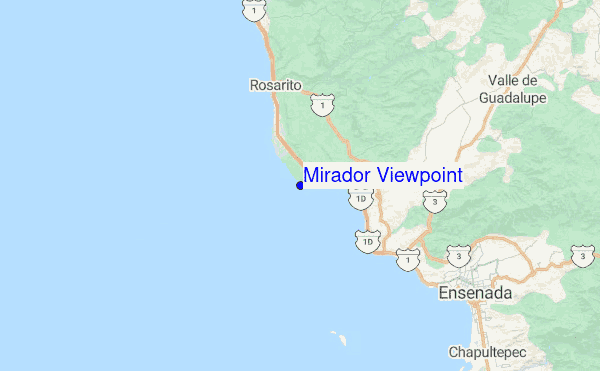 Mirador Viewpoint Location Map