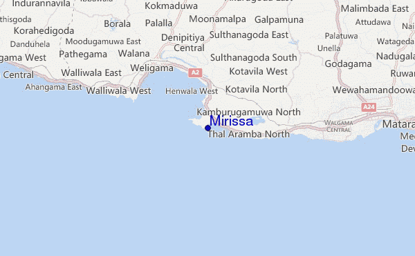 Mirissa location map