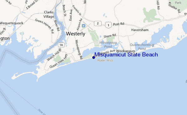 Misquamicut State Beach location map