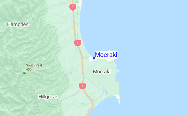 Moeraki location map