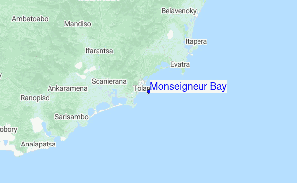 Monseigneur Bay Location Map