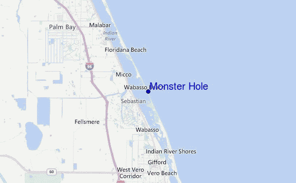 Monster Hole Location Map