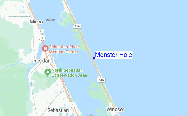 Monster Hole location map