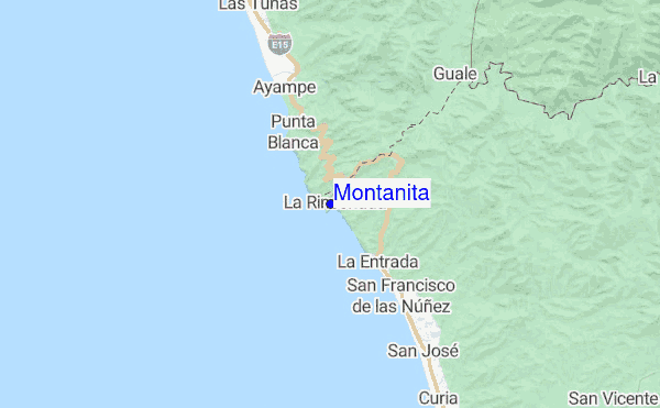 Montanita location map