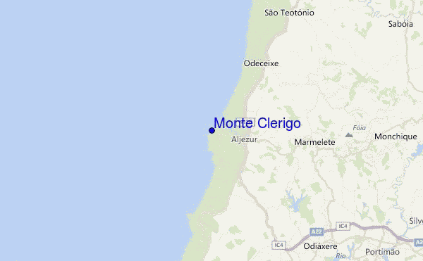 Monte Clerigo Location Map