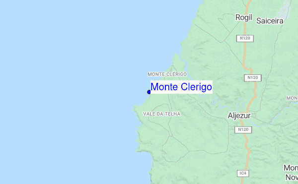 Monte Clerigo location map