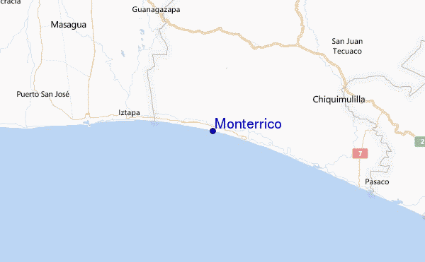 Monterrico Location Map