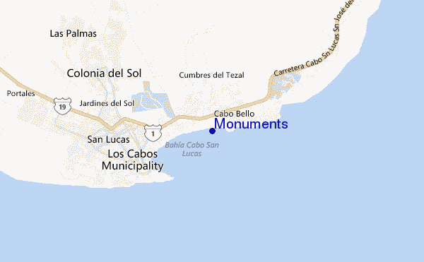 Monuments location map