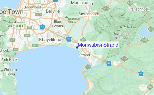 Monwabisi Strand Location Map